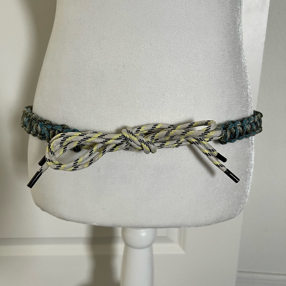 EUC Free People Blue Braided Rope Belt One Size